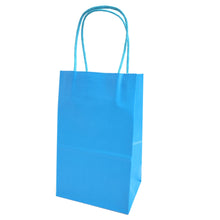 Load image into Gallery viewer, kelkaa Party Kraft Paper Bags - Turquoise Blue (5.25x3.5x8.5&quot;)