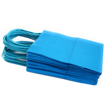 Load image into Gallery viewer, kelkaa Party Kraft Paper Bags - Turquoise Blue (5.25x3.5x8.5&quot;)