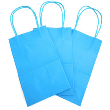 Load image into Gallery viewer, kelkaa Party Kraft Paper Bags - Turquoise Blue (5.25x3.5x8.5&quot;)