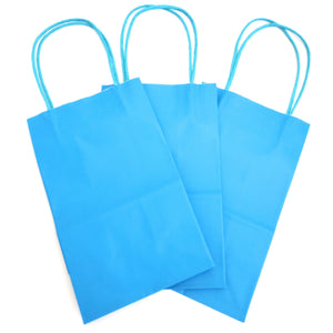 kelkaa Party Kraft Paper Bags - Turquoise Blue (5.25x3.5x8.5")