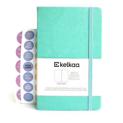 kelkaa Dotted Bullet Notebook (Teal Green)