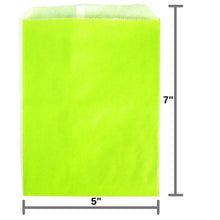 Load image into Gallery viewer, kelkaa Party Paper Treat Sacks -  Lime Green (5x7&quot;)