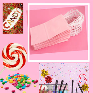 kelkaa Party Kraft Paper Bags - Light Pink (5.25x3.5x8.5")