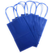 Load image into Gallery viewer, kelkaa Party Kraft Paper Bags - Royal Blue (5.25x3.5x8.5&quot;)