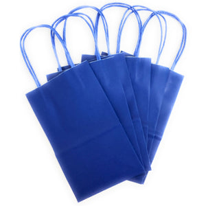 kelkaa Party Kraft Paper Bags - Royal Blue (5.25x3.5x8.5")