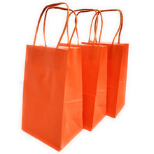 Load image into Gallery viewer, kelkaa Party Kraft Paper Bags - Orange (5.25x3.5x8.5&quot;)