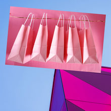 Load image into Gallery viewer, kelkaa Party Kraft Paper Bags - Light Pink (5.25x3.5x8.5&quot;)
