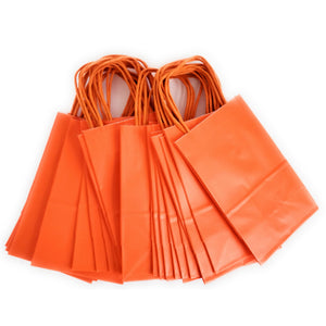 kelkaa Party Kraft Paper Bags - Orange (5.25x3.5x8.5")