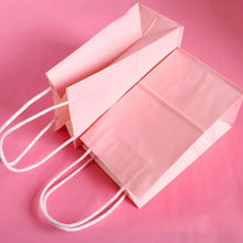 Load image into Gallery viewer, kelkaa Party Kraft Paper Bags - Light Pink (5.25x3.5x8.5&quot;)