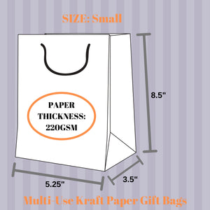 kelkaa Party Kraft Paper Bags - Orange (5.25x3.5x8.5")