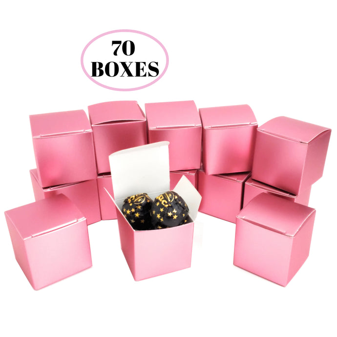 kelkaa Party Kraft Boxes - Pink Metallic (2x2x2