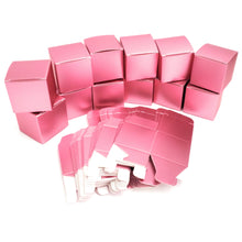 Load image into Gallery viewer, kelkaa Party Kraft Boxes - Pink Metallic (2x2x2&quot;)