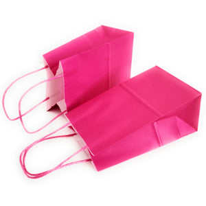 kelkaa Kraft Party Paper Bags - Magenta (5.25x3.5x8.5")