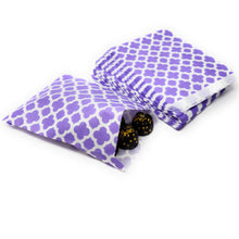 Load image into Gallery viewer, kelkaa Party Paper Treat Sacks - Lavender Quatrefoil (5x7&quot;)