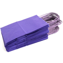 Load image into Gallery viewer, kelkaa Kraft Party Paper Bags - Purple (5.25x3.5x8.5&quot;)