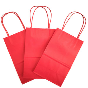 kelkaa Kraft Party Paper Bags - Red (5.25x3.5x8.5")