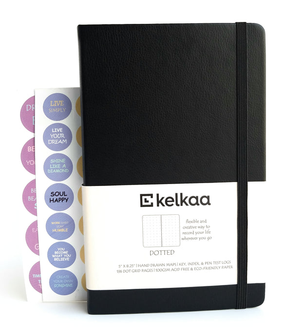 kelkaa Dotted Bullet Notebook (Black)