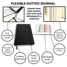 Load image into Gallery viewer, kelkaa Dotted Bullet Notebook (Black)