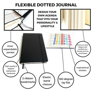 kelkaa Dotted Bullet Notebook (Black)