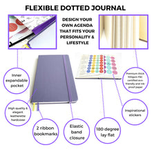 Load image into Gallery viewer, kelkaa Dotted Bullet Notebook (Purple)