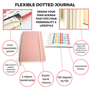 kelkaa Dotted Bullet Notebook (Blush Pink)