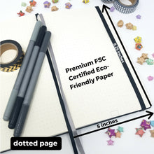Load image into Gallery viewer, kelkaa Dotted Bullet Notebook (Black)